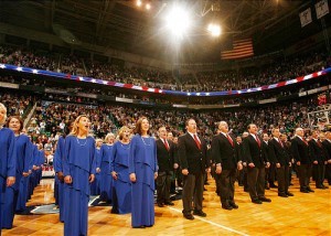 Le choeur du tabernacle mormon lors de la célébration de la fête d'indépendance américaine du 4 juillet