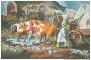 pionnières mormones traversant les plaines