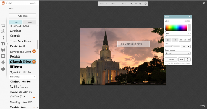 texte picmonkey
