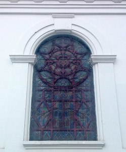 vitrail église catholique Quito