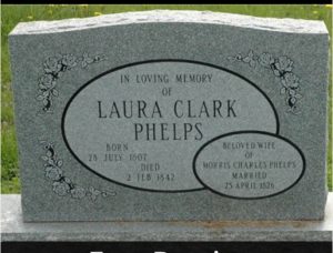 tombe de Laura Clark Phelps