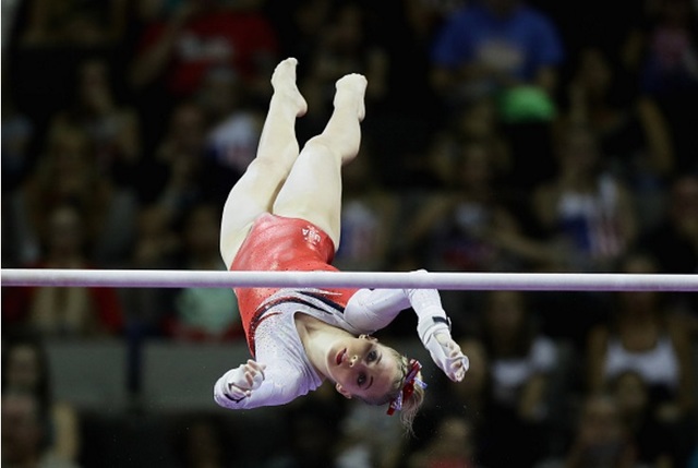 Mykayla Skinner participe aux jeux olympiques de Rio en gymnastique