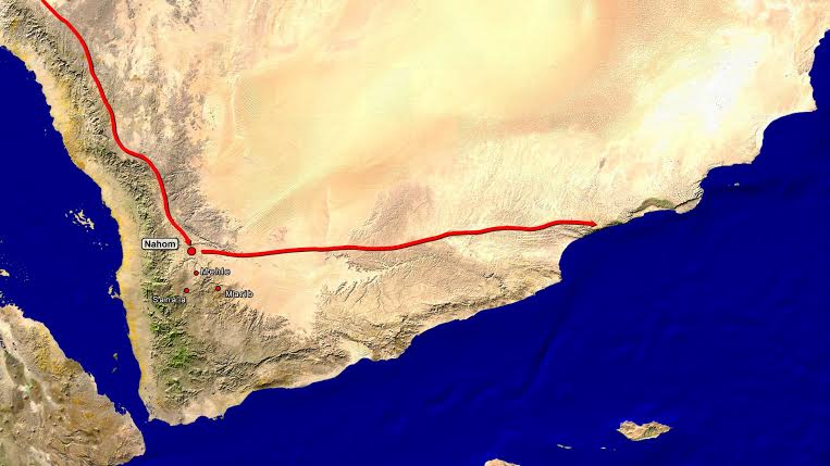 chemin de Léhi et sa famille dans la péninsule arabique