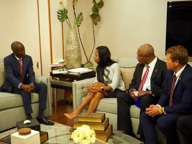 Jovenel Moïse avec Mia Love et Tim Ballard