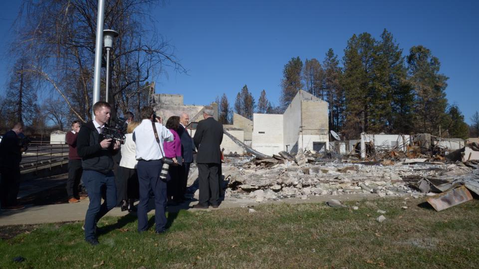 Californie: ce qu'il reste d'une chapelle de l'Eglise de Jésus-Christ après les feux de forêt